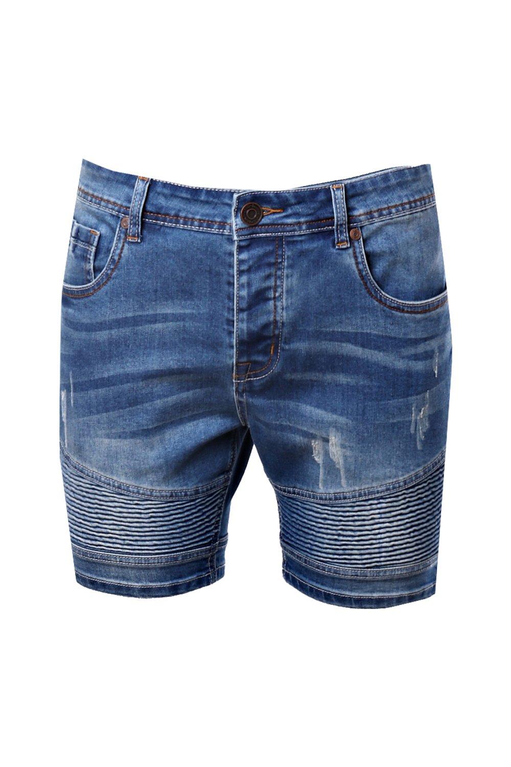 Mens denim biker shorts hotsell
